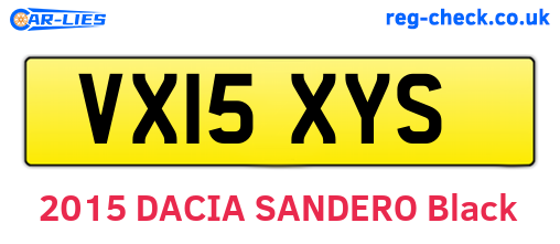 VX15XYS are the vehicle registration plates.