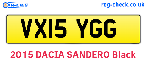 VX15YGG are the vehicle registration plates.