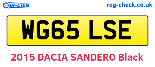 WG65LSE are the vehicle registration plates.