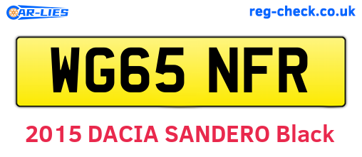 WG65NFR are the vehicle registration plates.
