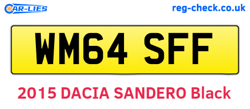 WM64SFF are the vehicle registration plates.