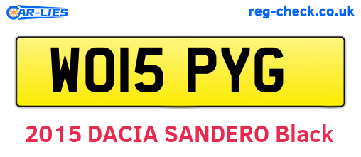 WO15PYG are the vehicle registration plates.