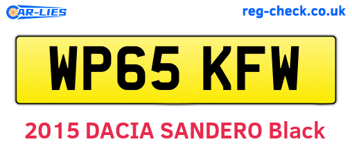 WP65KFW are the vehicle registration plates.