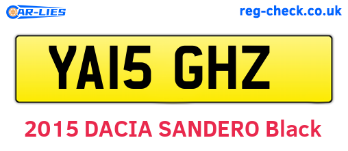 YA15GHZ are the vehicle registration plates.