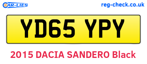 YD65YPY are the vehicle registration plates.