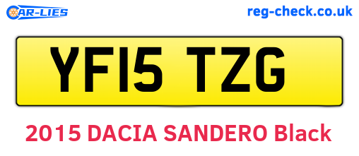 YF15TZG are the vehicle registration plates.