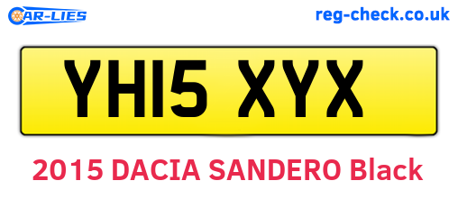 YH15XYX are the vehicle registration plates.