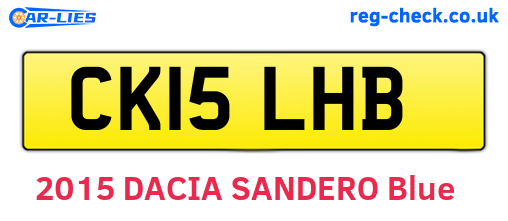 CK15LHB are the vehicle registration plates.