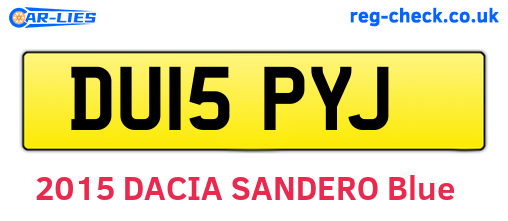 DU15PYJ are the vehicle registration plates.