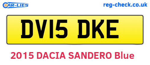 DV15DKE are the vehicle registration plates.