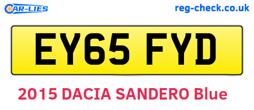 EY65FYD are the vehicle registration plates.