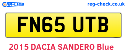 FN65UTB are the vehicle registration plates.