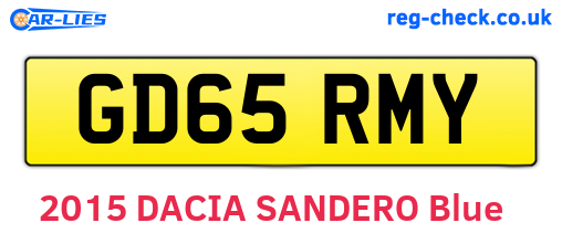 GD65RMY are the vehicle registration plates.