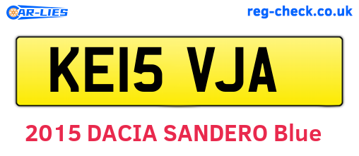 KE15VJA are the vehicle registration plates.