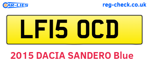 LF15OCD are the vehicle registration plates.