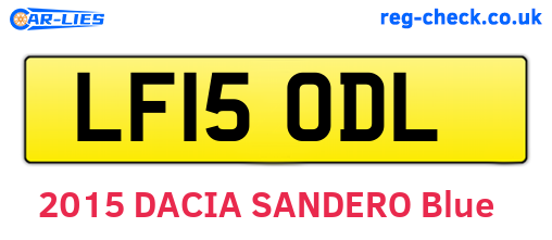 LF15ODL are the vehicle registration plates.