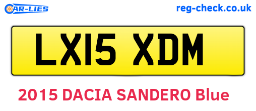 LX15XDM are the vehicle registration plates.