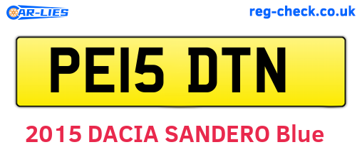 PE15DTN are the vehicle registration plates.