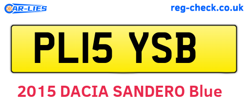 PL15YSB are the vehicle registration plates.
