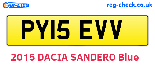 PY15EVV are the vehicle registration plates.