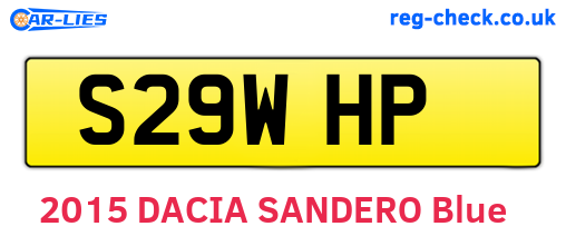 S29WHP are the vehicle registration plates.