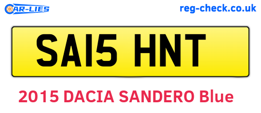 SA15HNT are the vehicle registration plates.