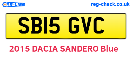 SB15GVC are the vehicle registration plates.