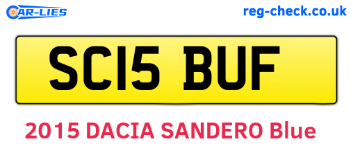 SC15BUF are the vehicle registration plates.