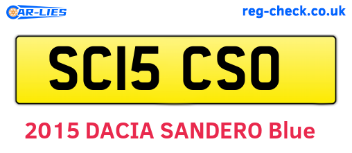 SC15CSO are the vehicle registration plates.