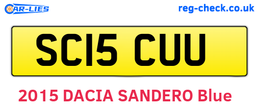 SC15CUU are the vehicle registration plates.