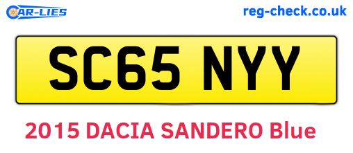 SC65NYY are the vehicle registration plates.