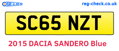 SC65NZT are the vehicle registration plates.