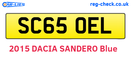 SC65OEL are the vehicle registration plates.