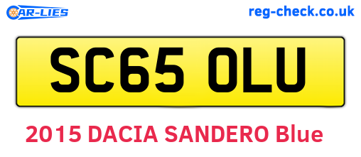SC65OLU are the vehicle registration plates.