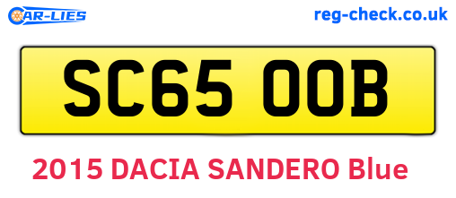 SC65OOB are the vehicle registration plates.