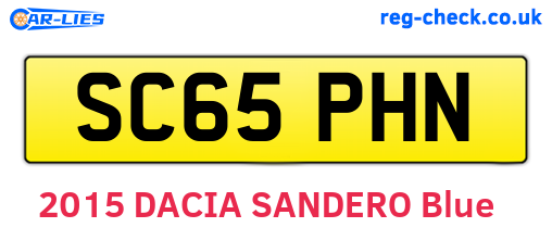 SC65PHN are the vehicle registration plates.