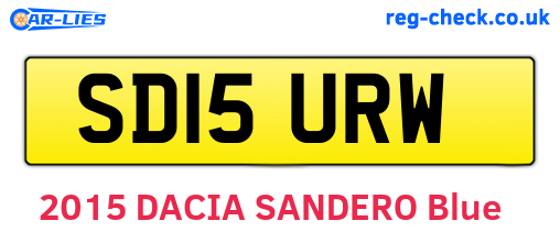 SD15URW are the vehicle registration plates.