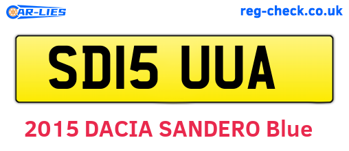 SD15UUA are the vehicle registration plates.