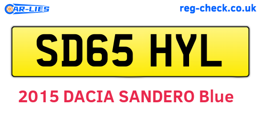 SD65HYL are the vehicle registration plates.