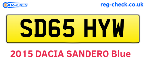 SD65HYW are the vehicle registration plates.