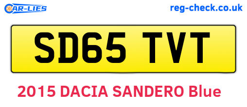 SD65TVT are the vehicle registration plates.