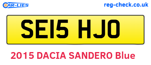 SE15HJO are the vehicle registration plates.