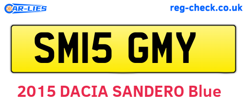 SM15GMY are the vehicle registration plates.