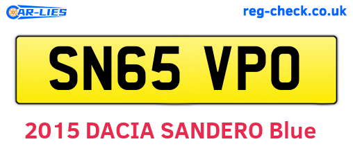 SN65VPO are the vehicle registration plates.
