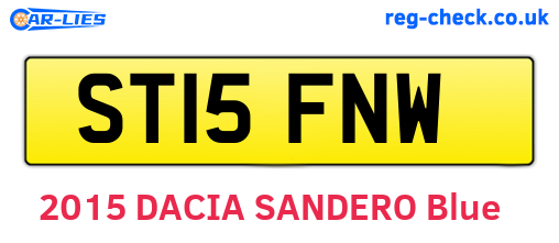 ST15FNW are the vehicle registration plates.
