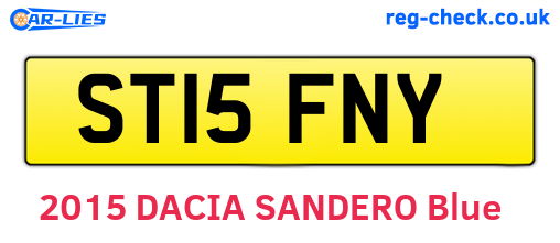 ST15FNY are the vehicle registration plates.