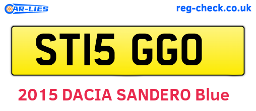ST15GGO are the vehicle registration plates.