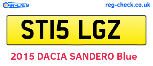 ST15LGZ are the vehicle registration plates.