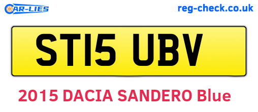ST15UBV are the vehicle registration plates.