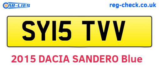 SY15TVV are the vehicle registration plates.